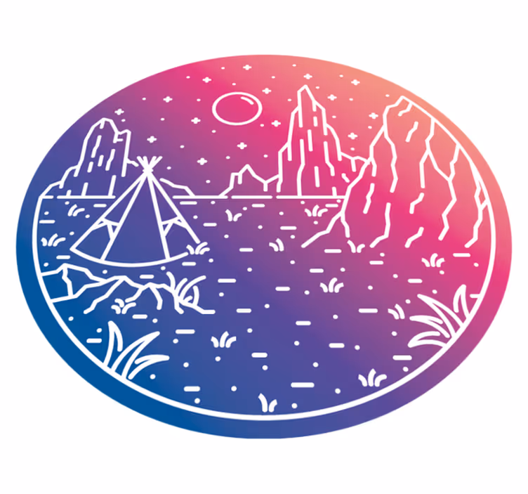 Retkeilyyömaisema luonto vinyylimatto - Tenstickers