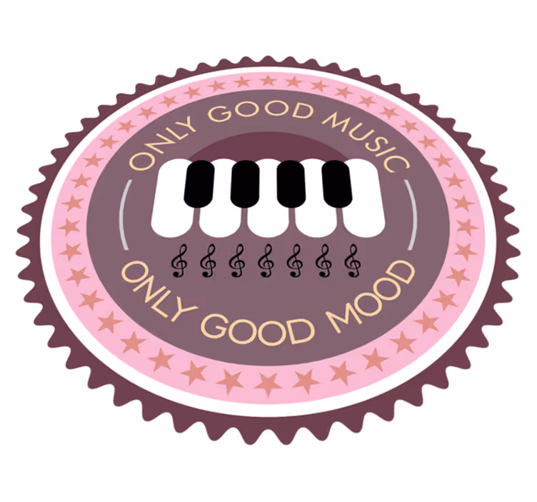 Nuotti ja piano moderni vinyylimatto - Tenstickers
