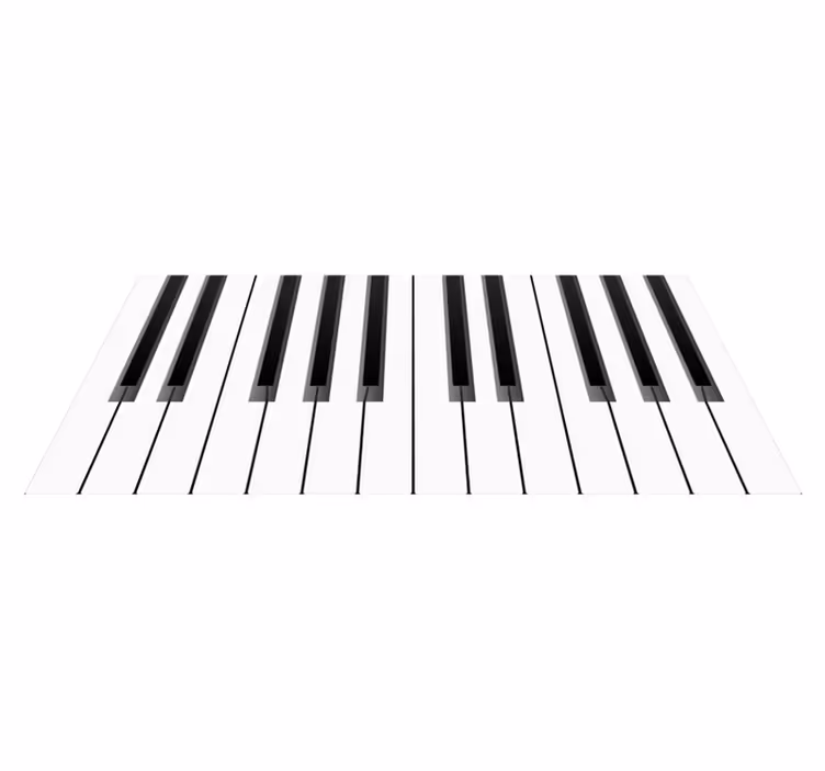 Iso piano moderni vinyylimatto - Tenstickers