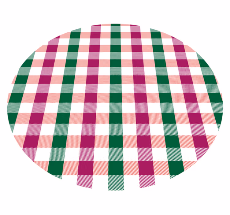 Ruudullinen pyöreä kuvio vinyylimatto raidallinen - Tenstickers