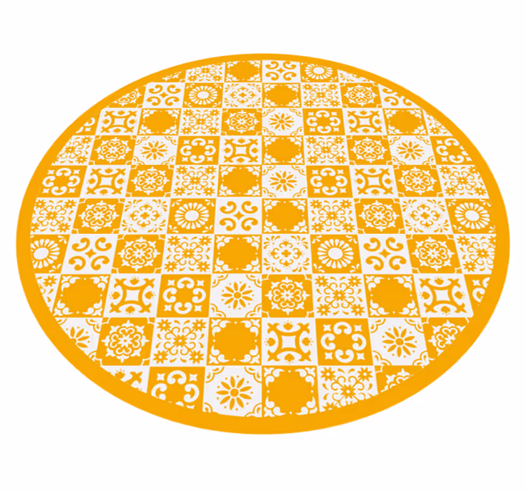 Koristeellinen pyöreä mosaiikki laatta vinyylimatto - Tenstickers