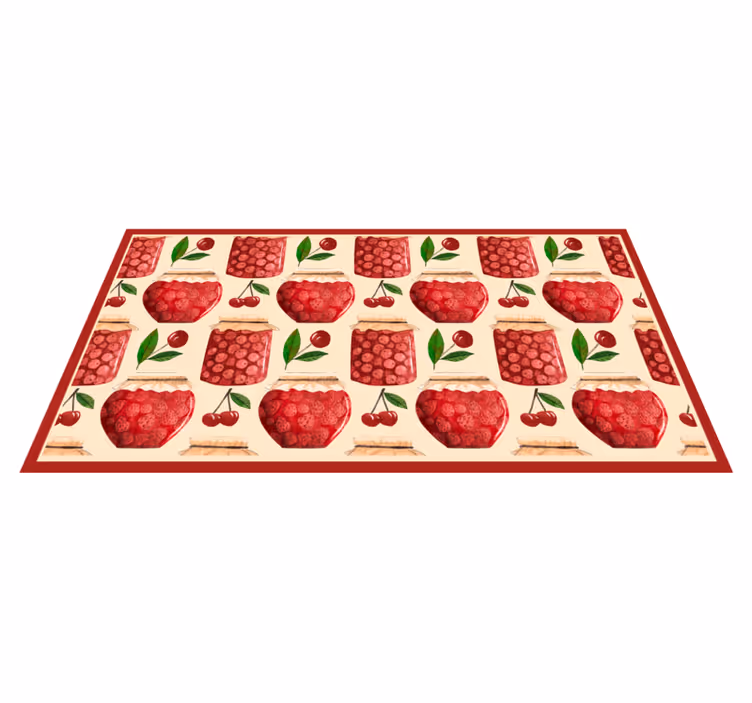 Kirsikkahillo-aihe vinyylimatto keittiöön - Tenstickers