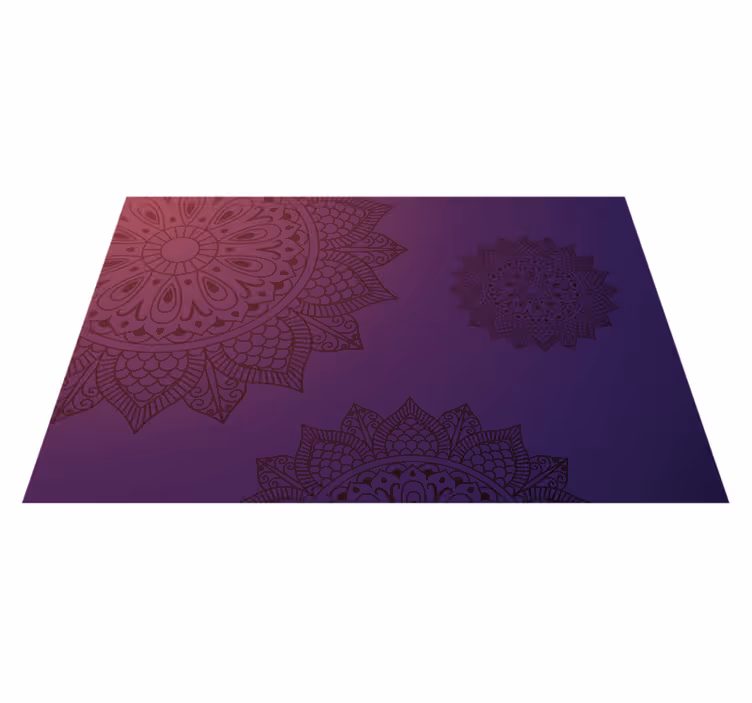Mandalakuvioinen matto vinyylimatto mandala - Tenstickers
