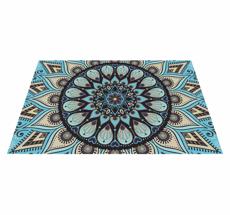 Koristeellinen pyöreä motiivi mandala vinyylimatto - Tenstickers