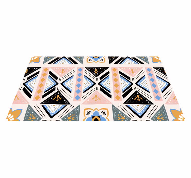 Geometrinen kuviollinen kuvakudos vinyylimatto geometrinen - Tenstickers