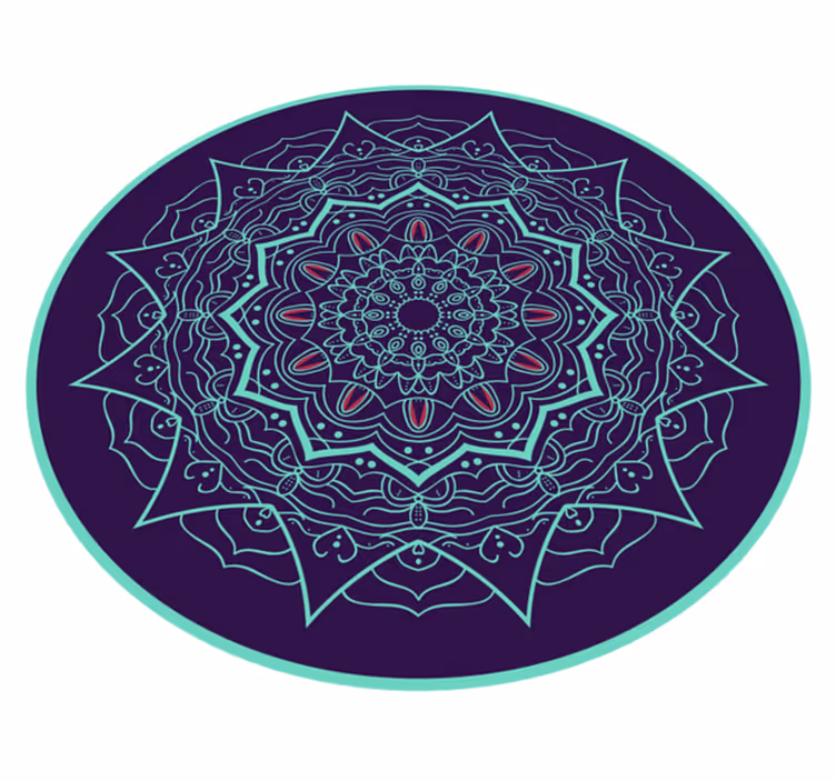 Mandala ympyrän suunnittelu vinyylimatto mandala - Tenstickers