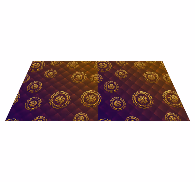 Mandala-aiheinen peittokuva vinyylimatto mandala - Tenstickers