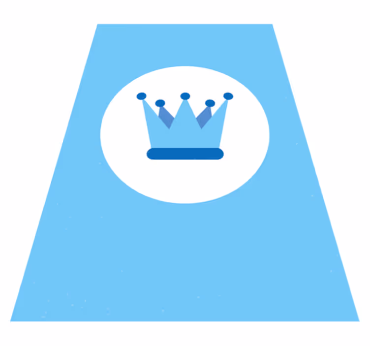 Sininen kruunu Vauvan huoneen vinyylimatto - Tenstickers
