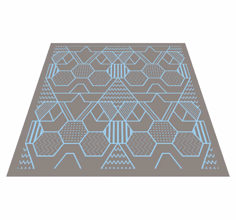 Geometrisia abstrakteja muotoja vinyylimatto geometrinen - Tenstickers