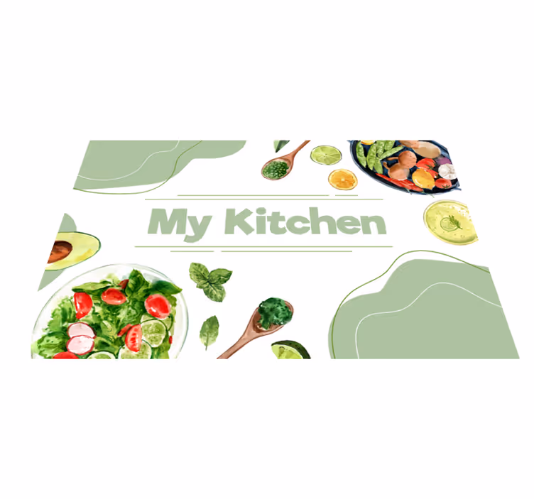 Minun keittiön siivuni vinyylimatto keittiöön - Tenstickers