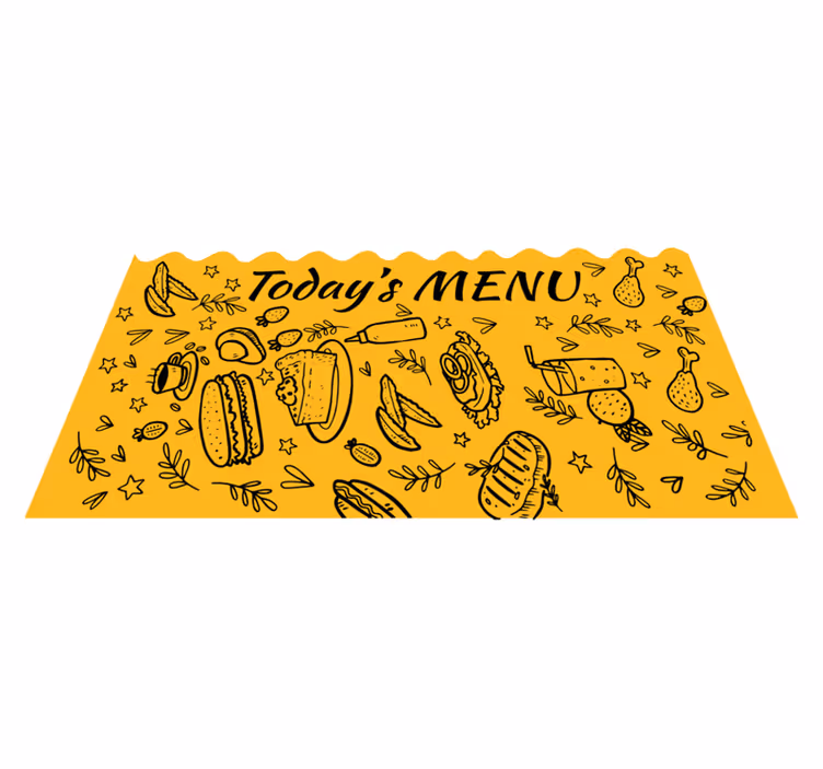 Päivän menun teema lauseke vinyylimatto - Tenstickers