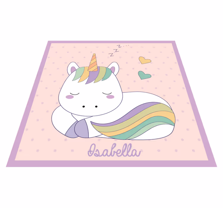 Yksisarvinen sateenkaarella muokattavalla nimellä eläin vinyylima - Tenstickers