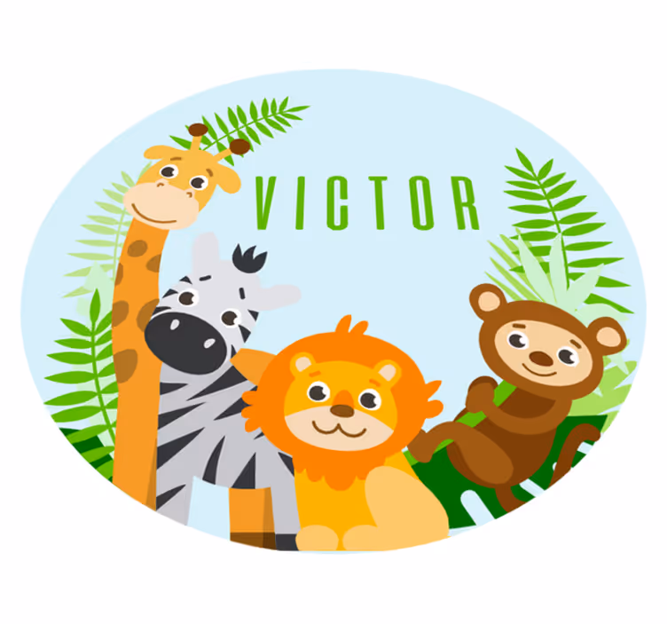 Muokattavat eläimet nimi vinyylimatto - Tenstickers