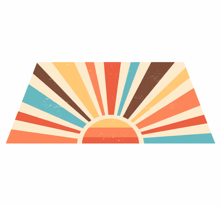 Auringonpaistetta raidat vinyylimatto raidallinen - Tenstickers
