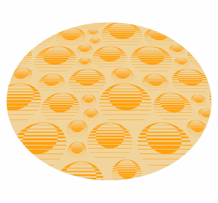 Pyöreä kuvio ruokasali vinyylimatto - Tenstickers