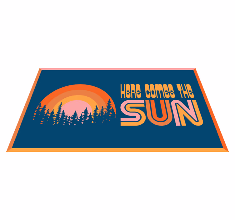 Auringonnousun siluettikohtaus lauseke vinyylimatto - Tenstickers
