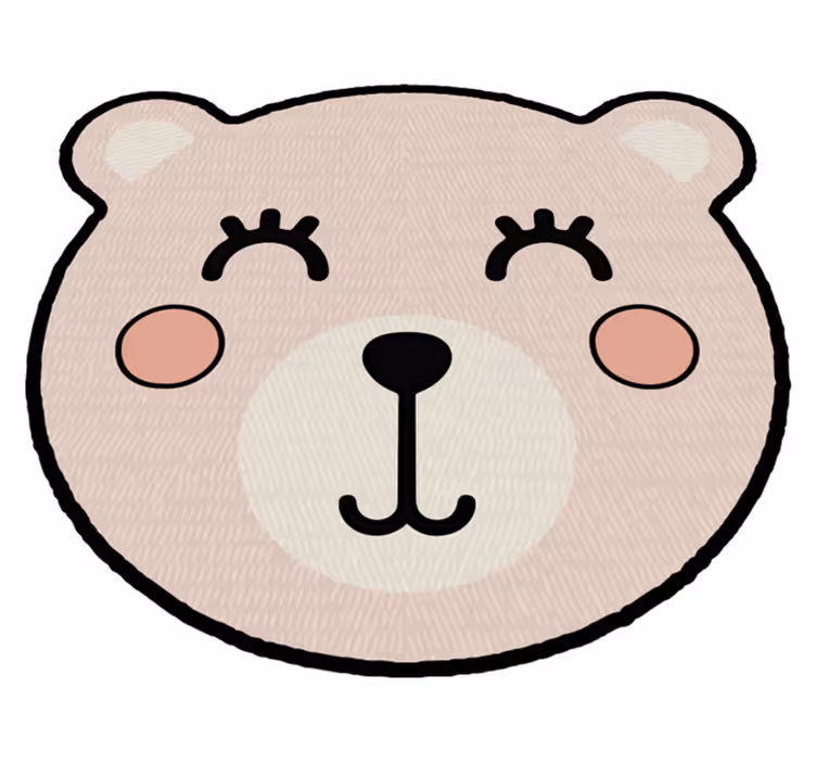 Tyttö anime karhu eläin vinyylimatto - Tenstickers