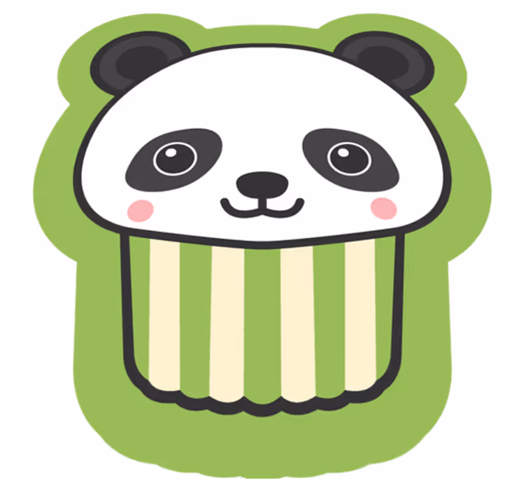 Anime onnellinen panda eläin vinyylimatto - Tenstickers