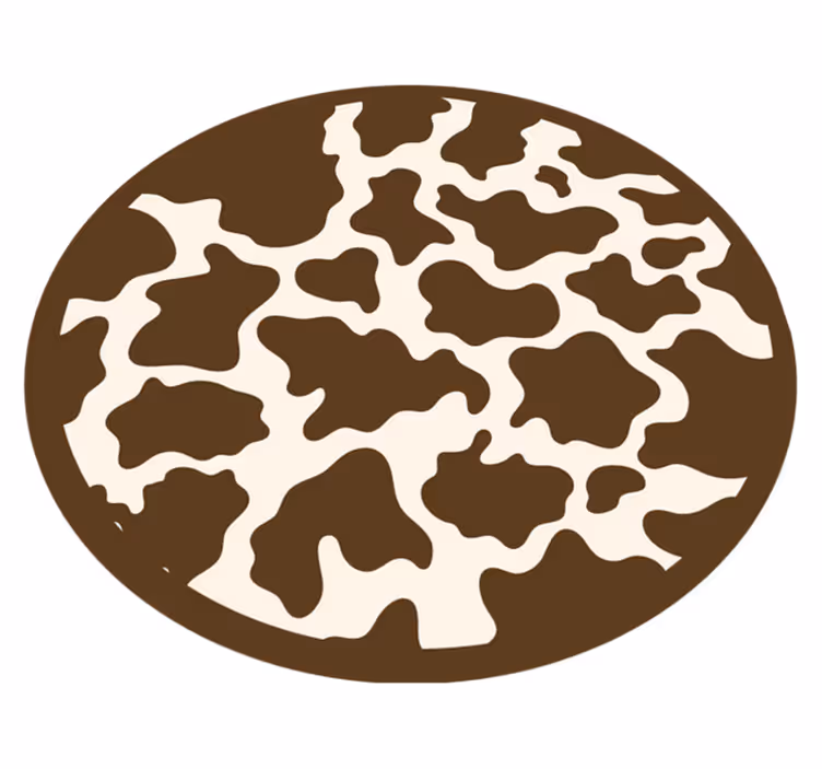 Ruskea lehmä vinyylimatto eläinpainatus - Tenstickers