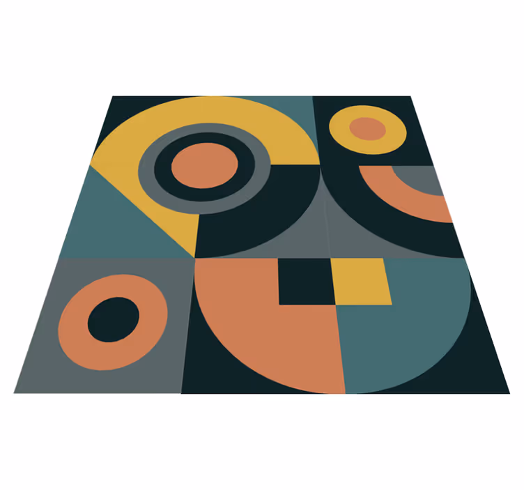 Geometristen muotojen koostumus vinyylimatto geometrinen - Tenstickers