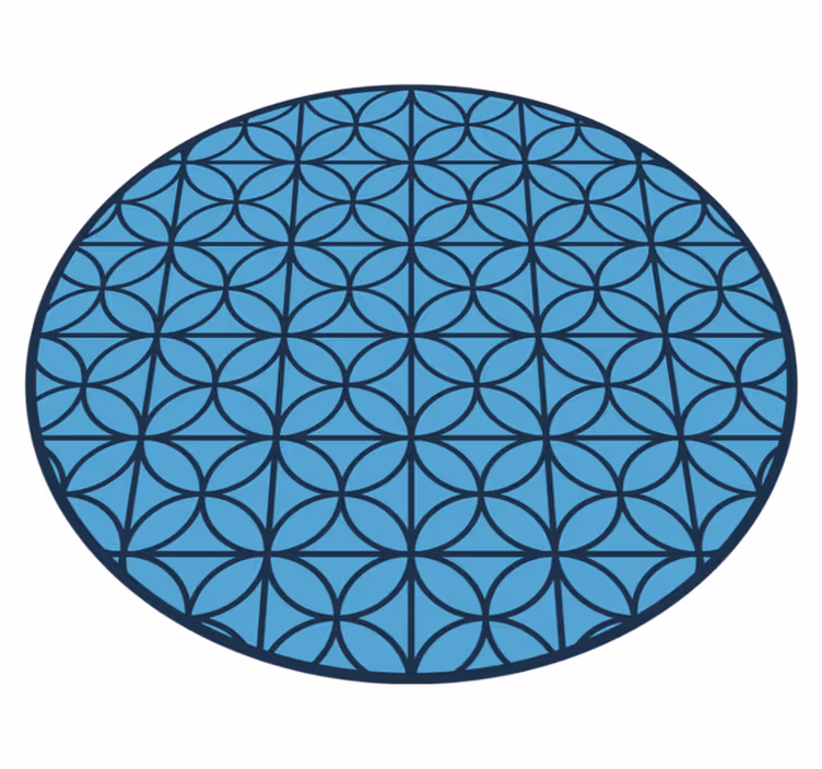 Pyöreä geometrinen vinyylimatto geometrinen - Tenstickers