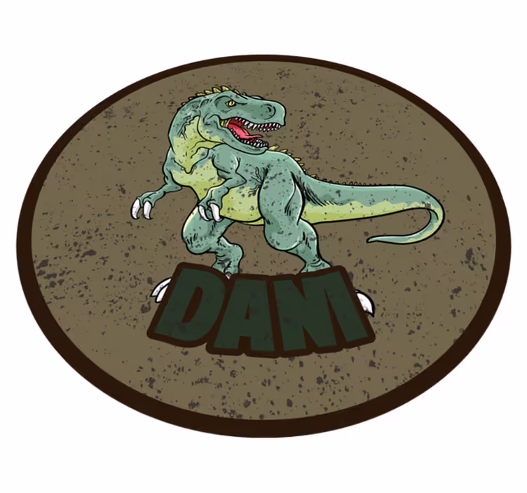 Räätälöity dinosaurus nimi vinyylimatto - Tenstickers
