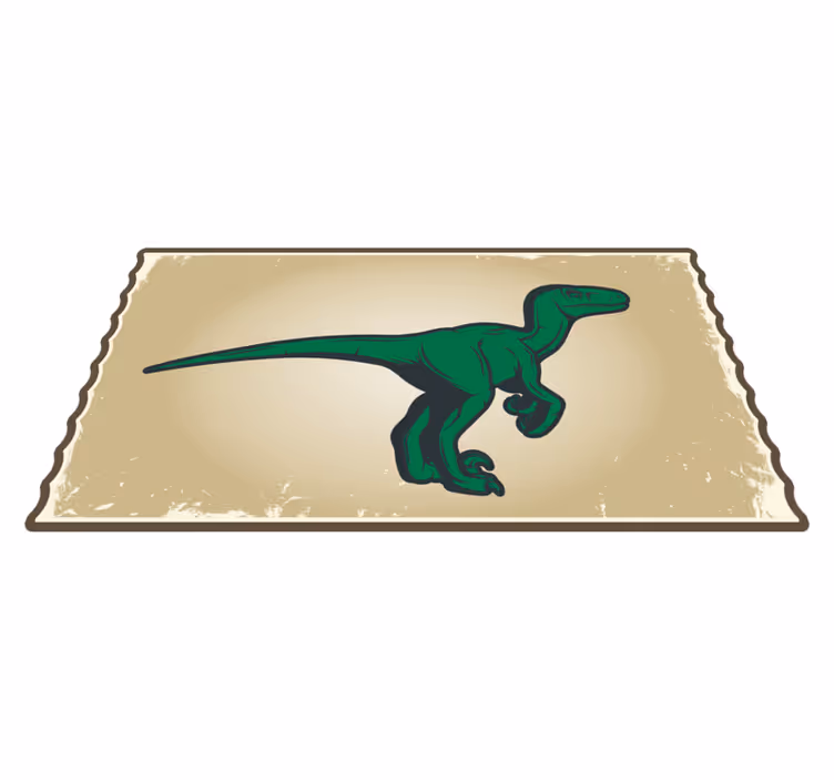 Sarjakuva raptor maskotti dinosaurus eläin vinyylimatto - Tenstickers