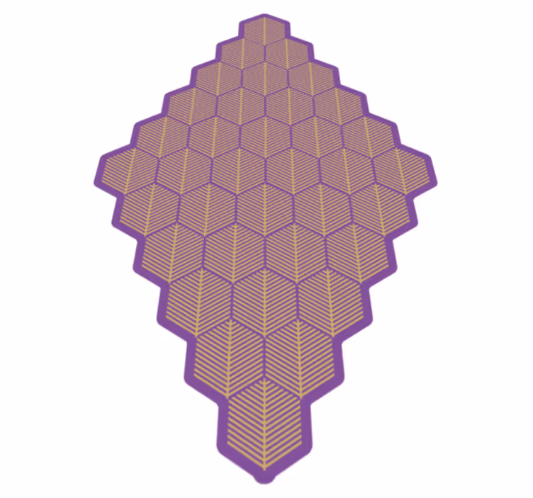 Geometriset violetit kuusikulmiot vinyylimatto geometrinen - Tenstickers