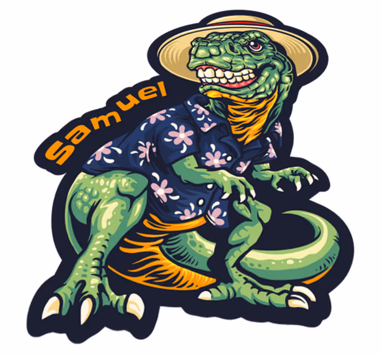 Dinosaurusten lomaasu nimi vinyylimatto - Tenstickers