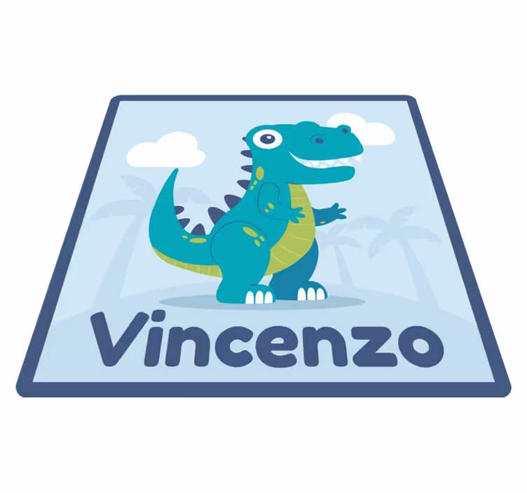 Vauvan huoneen vinyylimatto persoonallinen dinosaurustaito - Tenstickers