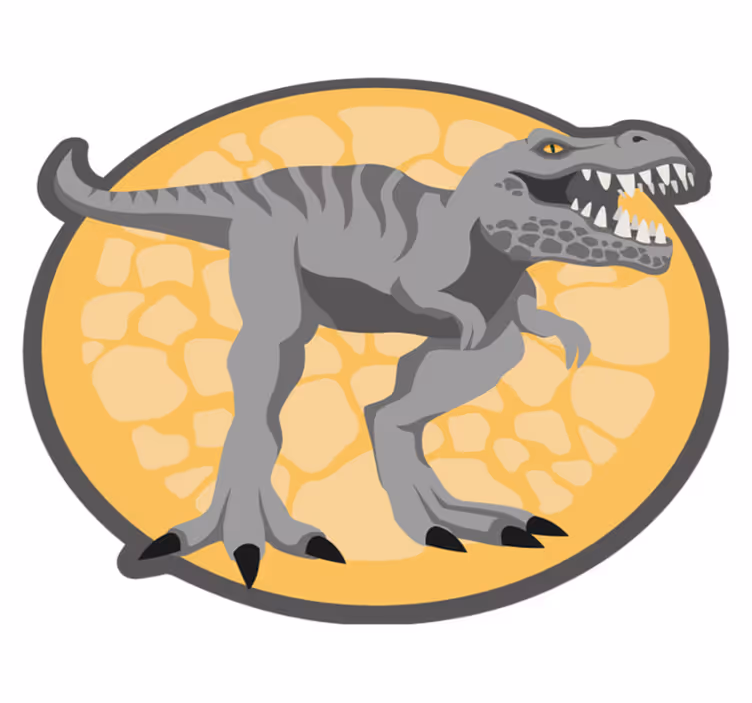 T-rex-taustakuva vedetty eläin vinyylimatto - Tenstickers