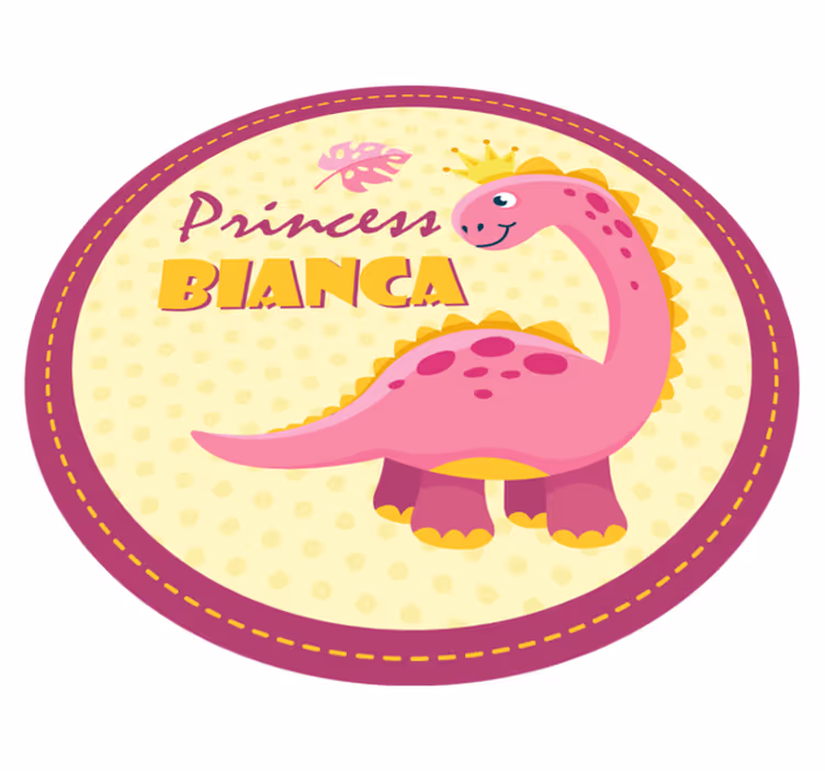 Prinsessa dinosaurus Vauvan huoneen vinyylimatto - Tenstickers