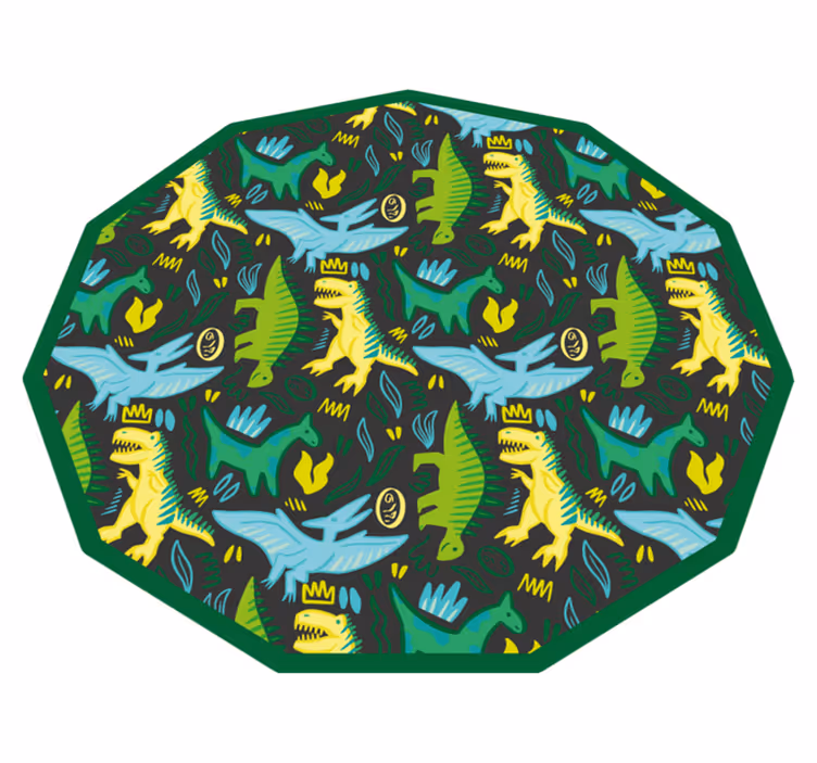 Dinosaurusten jalanjälkiä lastenhuone vinyylimatto - Tenstickers
