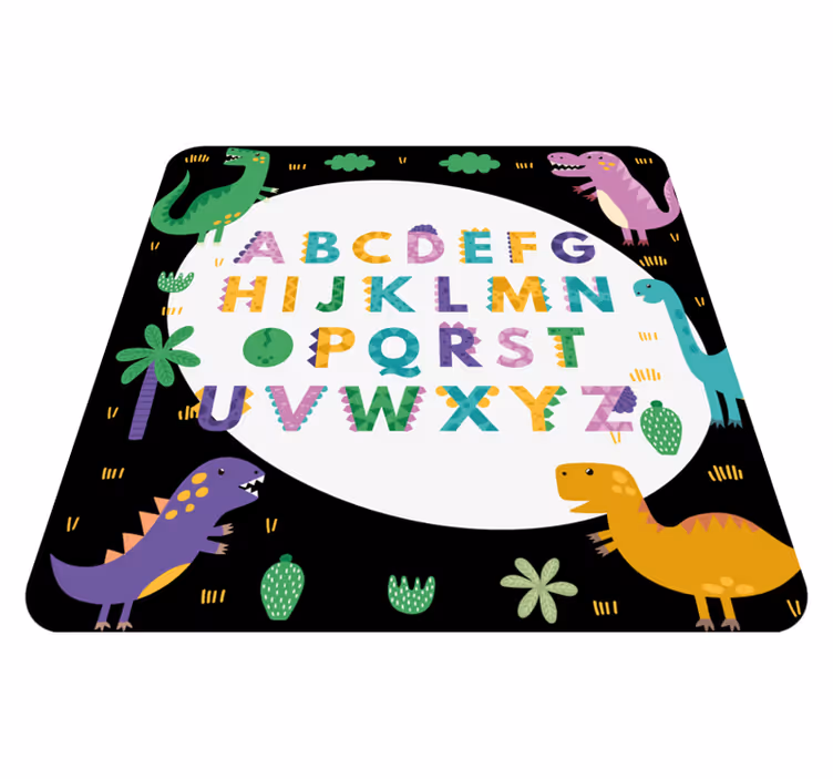 Värikäs opettavainen peliaika aakkoset vinyylimatto - Tenstickers
