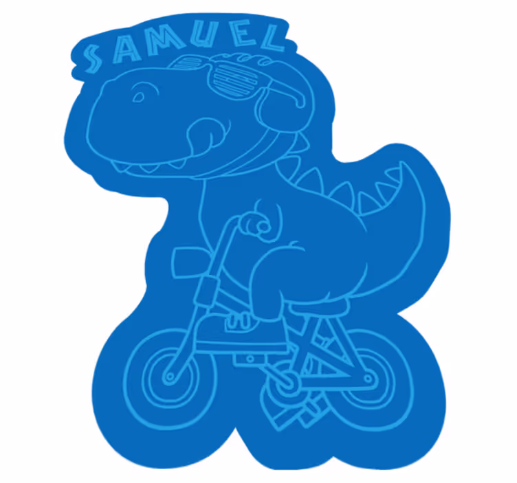 Muokattava dino nimi vinyylimatto - Tenstickers
