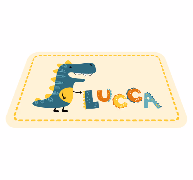 Leikkisä dinosaurus nimi vinyylimatto - Tenstickers