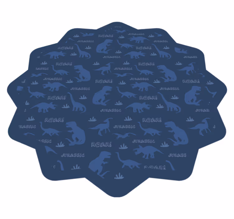 Dinosaurusten ääriviivat vinyylimatto - Tenstickers