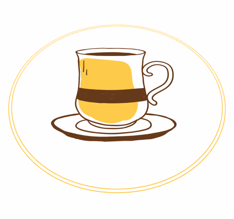 Espresso lasi kuvitus vinyylimatto keittiöön - Tenstickers