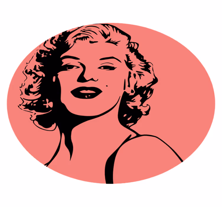 Marilyn monroe muotokuva vinyylimatto retro - Tenstickers