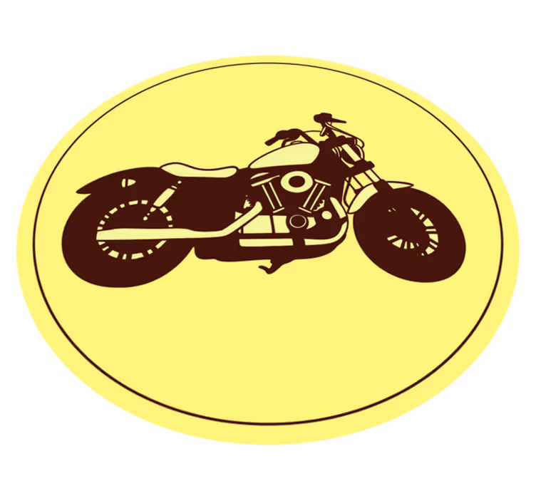 Hienoa moottoripyörää vinyylimatto retro - Tenstickers