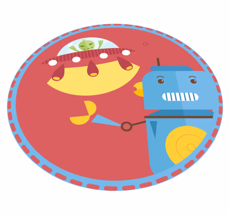 Sukellusvenerobottipeli lastenhuone vinyylimatto - Tenstickers