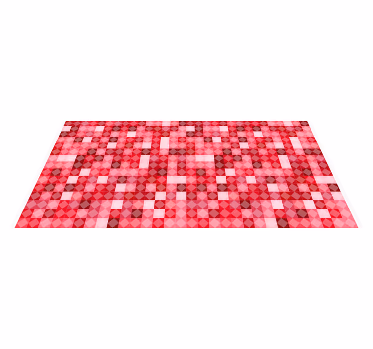 Punainen geometrinen kuvio vinyylimatto geometrinen - Tenstickers