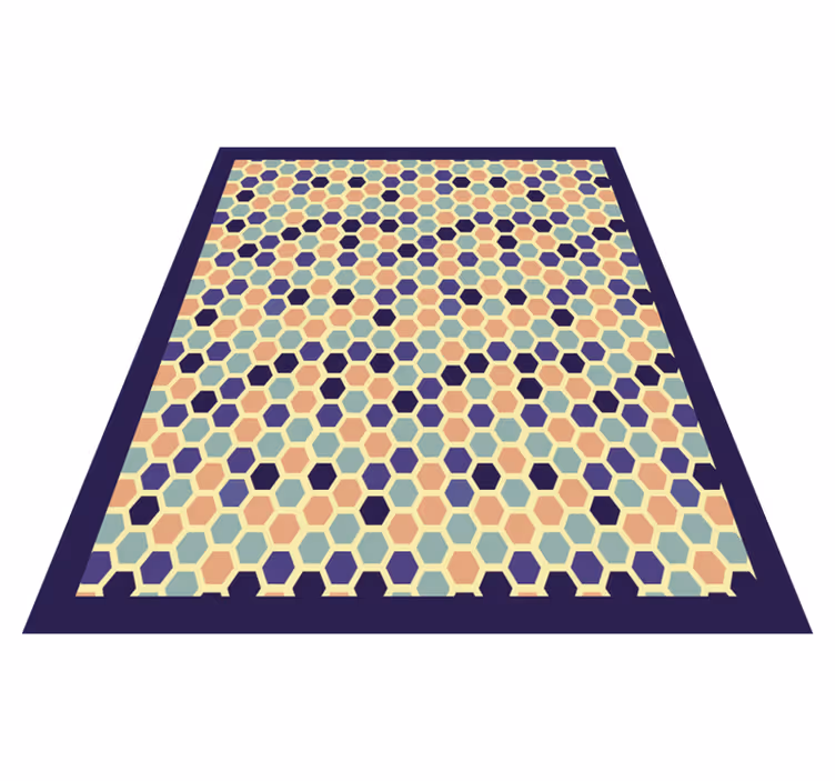 Kuusikulmainen mosaiikki vinyylimatto geometrinen - Tenstickers