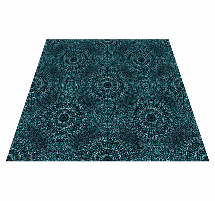 Sinivihreä vinyylimatto mandala - Tenstickers