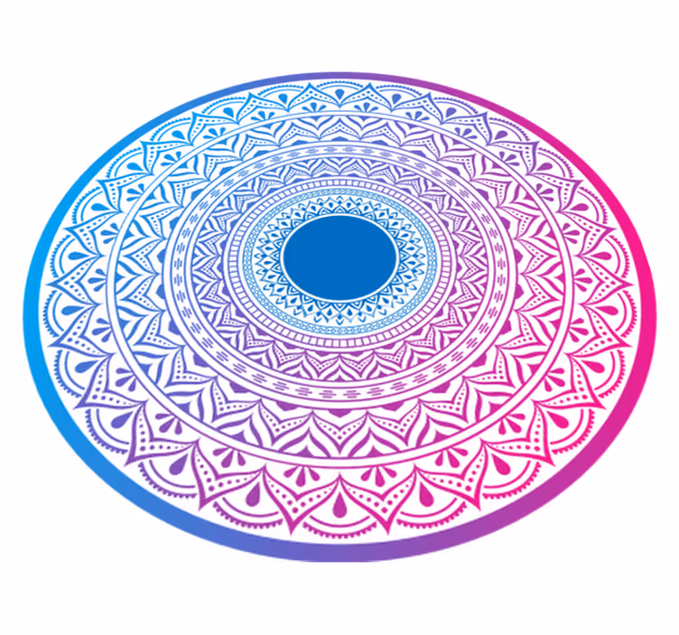 Mandala pyöreä array vinyylimatto mandala - Tenstickers