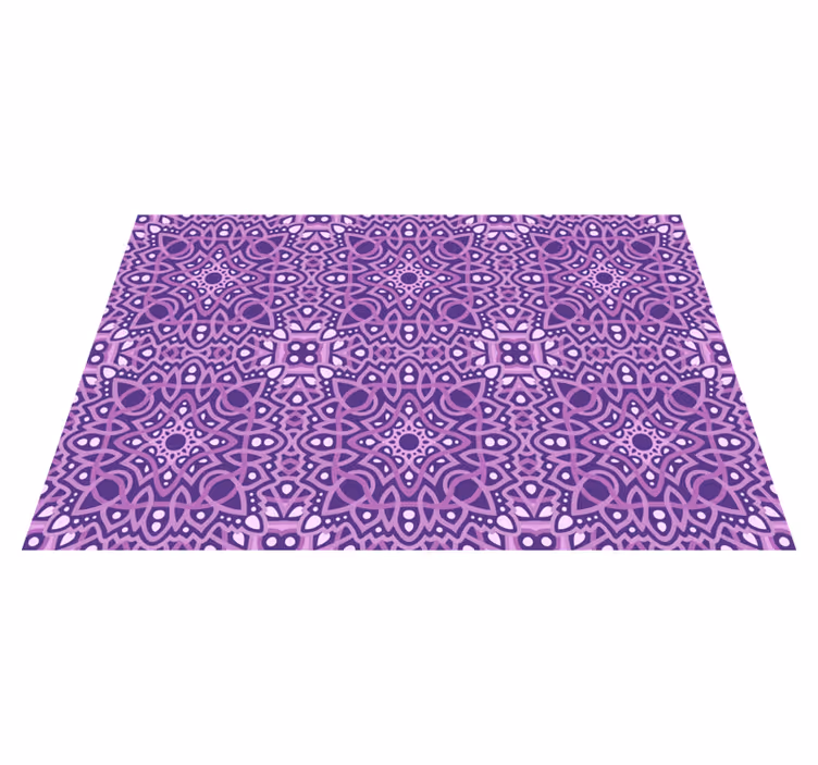 Mandala violetti laatat vinyylimatto mandala - Tenstickers