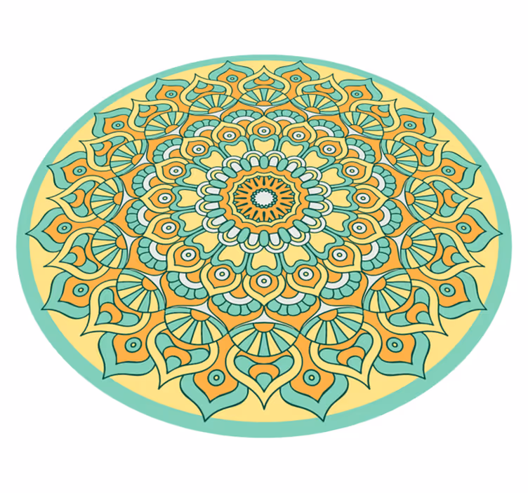 Mandala pyöreä muoto vinyylimatto mandala - Tenstickers