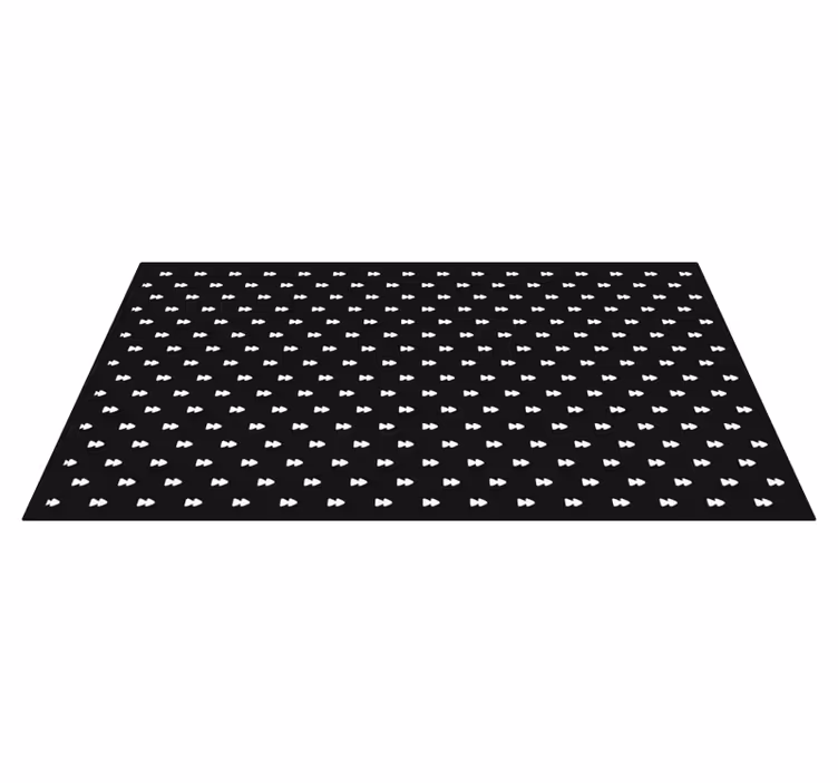 Valkoinen mänty kuvio mustalla vinyylimatto geometrinen - Tenstickers