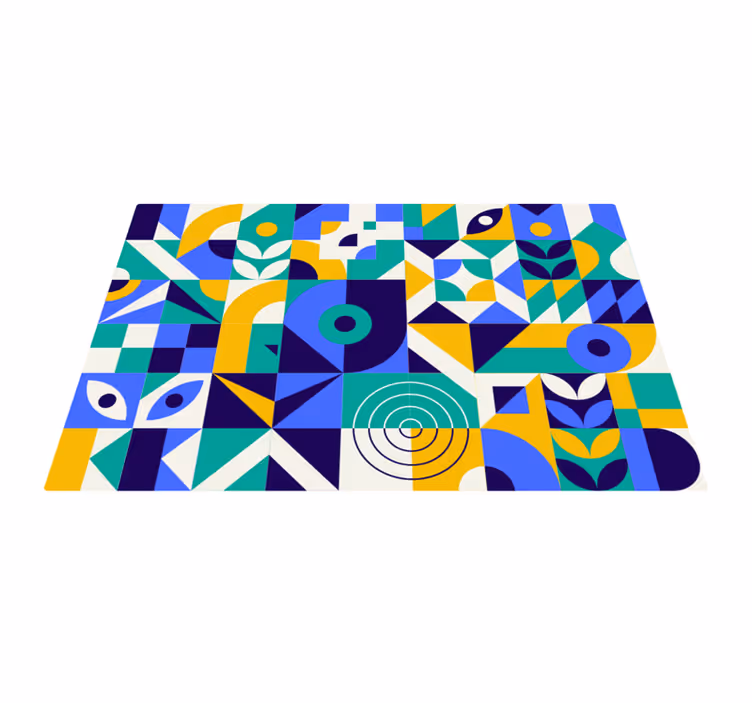 Elävä geometrinen kuvio vinyylimatto - Tenstickers