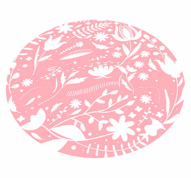 Kasvitieteelliset aiheet kukka vinyylimatto - Tenstickers
